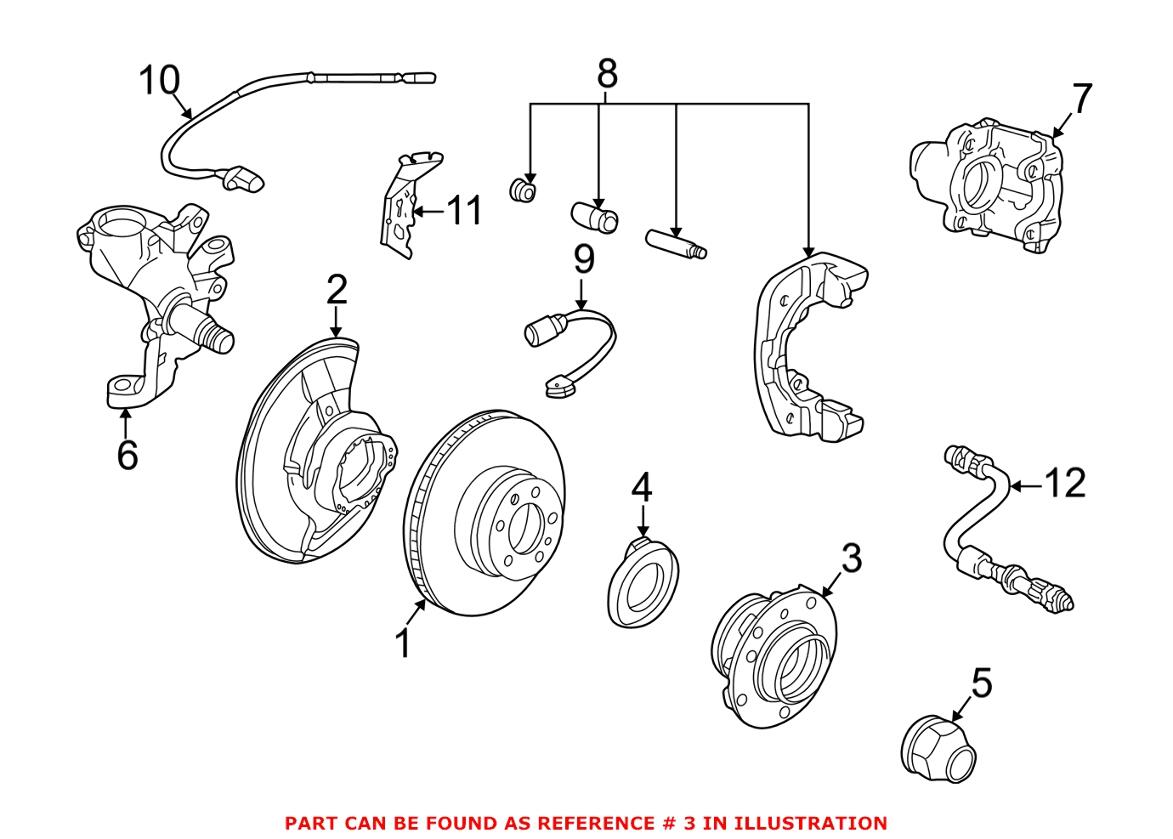 BMW Wheel Bearing and Hub Assembly - Front 31221092519